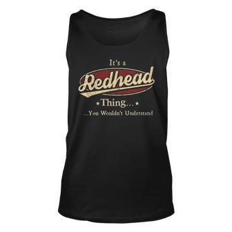 Redhead Personalized Name Gifts Name Print S With Name Redhead Unisex Tank Top - Seseable