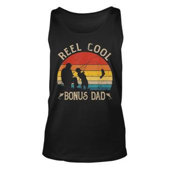 Reel Cool Bonus Dad Fishing Fathers Day T Gift Unisex Tank Top - Seseable