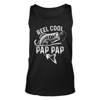 Reel Cool Pap Pap Fisherman Fathers Day Funny Fishing Unisex Tank Top - Thegiftio UK