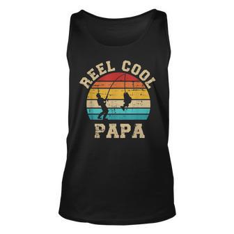Reel Cool Papa Dad Fishing Vintage Retro Unisex Tank Top - Seseable