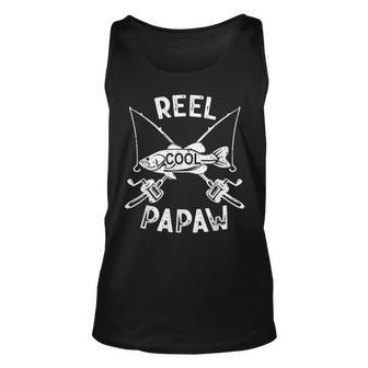 Reel Cool Papaw Fisherman Fathers Day Funny Fishing Unisex Tank Top - Seseable