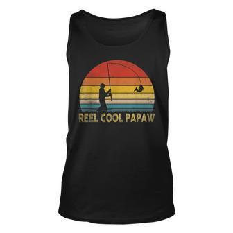 Mens Reel Cool Papaw T Shirt Vintage Fishing Fathers Day Papa Tank Top | Mazezy