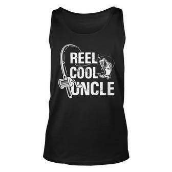Reel Cool Uncle Fishing Daddy Fathers Day Shirt Unisex Tank Top | Mazezy