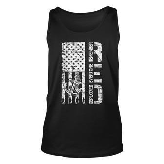 Remember Everyone Deployed Navy Soldier Red Friday Military Unisex Tank Top - Seseable