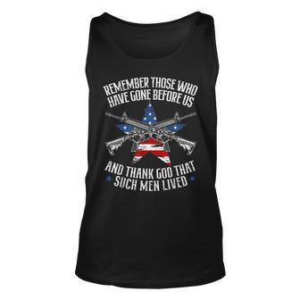 Remember The Fallen Soldiers Usa Flag American Memorial Day Unisex Tank Top - Seseable
