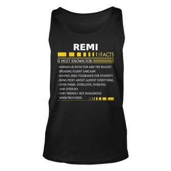 Remi Name Gift Remi Facts V2 Unisex Tank Top - Seseable