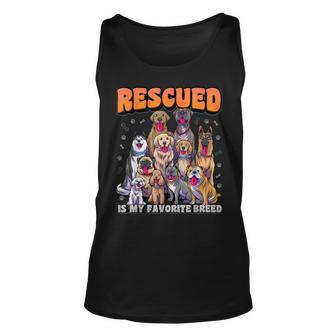 Rescued Is My Favorite Breed Animal Rescue Dog Rescue Unisex Tank Top | Mazezy