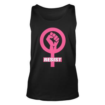 Resist Fist Womens Rights Logo Anti Trump Protest Unisex Tank Top - Monsterry