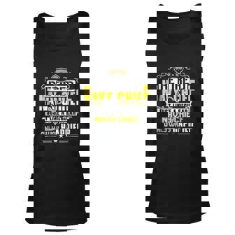 Retired Navy Chief Only Way Happier Men Women Tank Top Graphic Print Unisex - Thegiftio