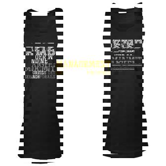Retired Under New Management See Grandkids For Details V4 Men Women Tank Top Graphic Print Unisex - Thegiftio UK