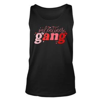 Retro 2023 Valentines Day Galentines Gang Funny Unisex Tank Top - Seseable