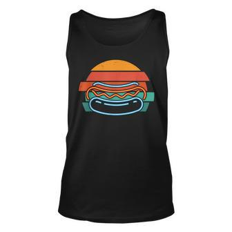 Retro Burger Sunset Unisex TankTop für Herren – Vintage Design Schwarz - Seseable