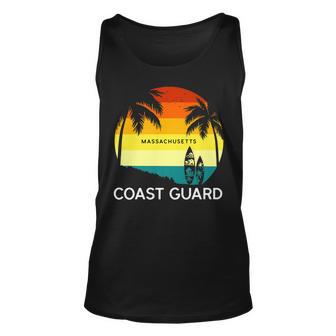 Retro Coast Guard Beach Vintage Surf Palm 70S Venice Unisex Tank Top - Seseable