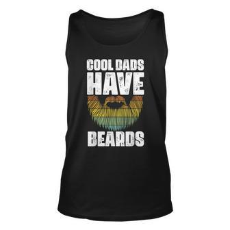 Retro Cool Dads Have Beards Vintage Fathers Day Best Dad Unisex Tank Top - Thegiftio UK