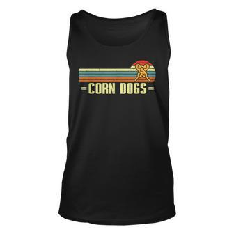 Retro Corn Dogs Make Hot Dogs On Stick Corn Dog Lover Unisex Tank Top | Mazezy
