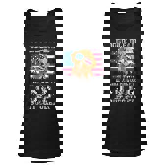 Retro Doodle Dad Cooler Regular Dad Usa Flag Fathers Day Unisex Tank Top - Thegiftio