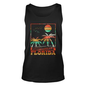 Retro Florida Palm Trees Unisex Tank Top - Thegiftio UK