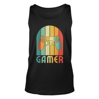 Retro Gamer Video Games Player For Game Player Gamer Dad Unisex Tank Top - Seseable