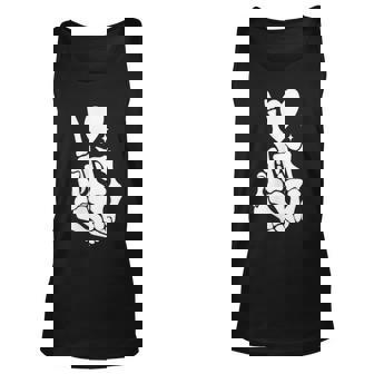 Retro Groovy Fuck Around And Find Out Finger Skeleton Unisex Tank Top | Mazezy