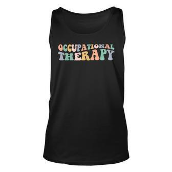 Retro Groovy Occupational Therapy Ot Therapist Unisex Tank Top - Thegiftio UK