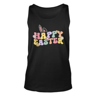 Retro Happy Easter Bunny Rabbit Women Girls Boys Holiday Unisex Tank Top - Thegiftio UK