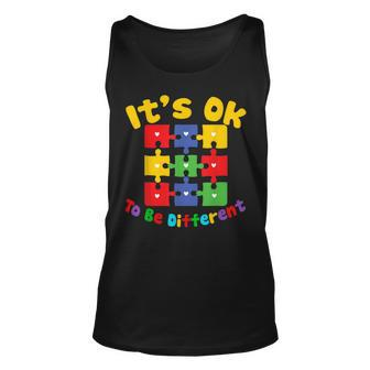 Retro In April We Wear Blue Puzzle Autism Awareness Month Unisex Tank Top | Mazezy