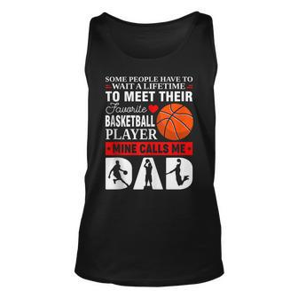 Retro My Favorite Basketball Player Calls Me Dad Fathers Day Unisex Tank Top - Thegiftio UK