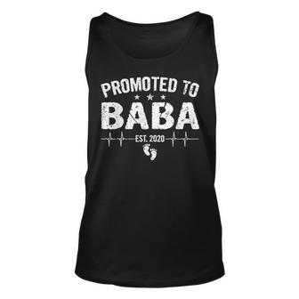 Retro Promoted To Baba Est 2020 Fathers Day New Grandpa Unisex Tank Top - Seseable