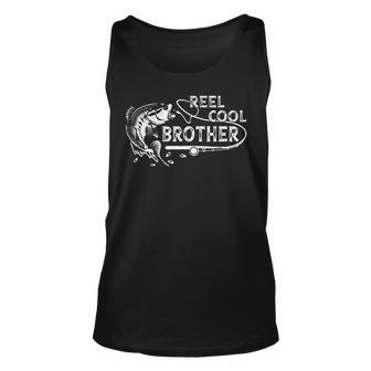 Retro Reel Cool Brother Fathers Day Fishing Fisher Unisex Tank Top - Thegiftio UK
