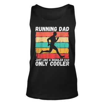 Retro Running Dad Funny Runner Marathon Athlete Humor Outfit Unisex Tank Top - Seseable