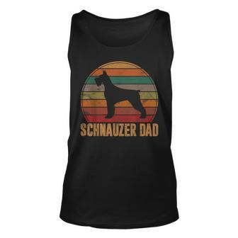 Retro Schnauzer Dad Gift Standard Giant Dog Owner Pet Father Unisex Tank Top - Seseable