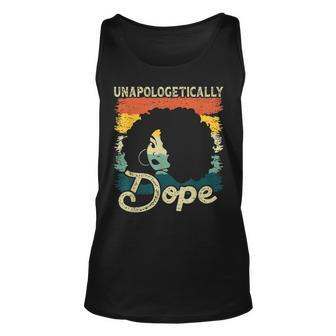Retro Unapologetically Dope Black Afro History Junenth Unisex Tank Top - Seseable
