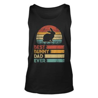 Retro Vintage Best Bunny Dad Ever Animals Lover Unisex Tank Top - Seseable