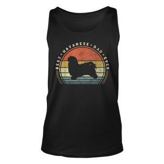 Retro Vintage Best Havanese Dad Ever Father Day Unisex Tank Top - Seseable