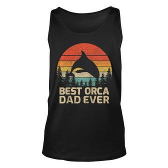 Retro Vintage Best Orca Dad Ever Father’S Day Raglan Baseball Tee Tank Top | Mazezy