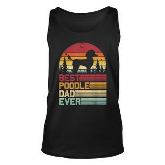 Retro Vintage Best Poodle Dad Ever Fathers Day Unisex Tank Top - Seseable