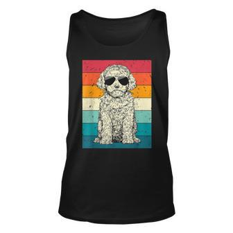 Retro Vintage Cavapoo With Sunglasses Doodle Dog Lovers Unisex Tank Top - Seseable