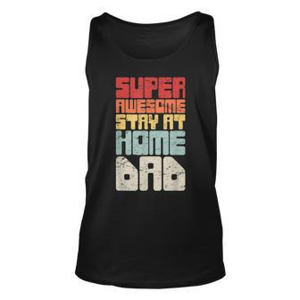 Retro Vintage Funny Husband Stay At Home Dad Unisex Tank Top - Seseable