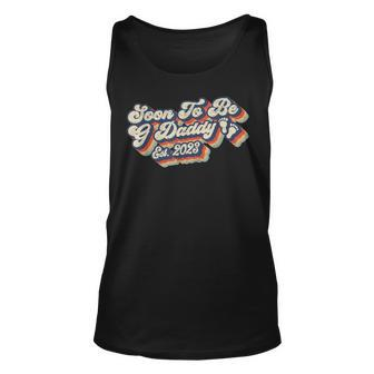 Retro Vintage Soon To Be G Daddy 2023 New First Time Grandpa Unisex Tank Top - Seseable