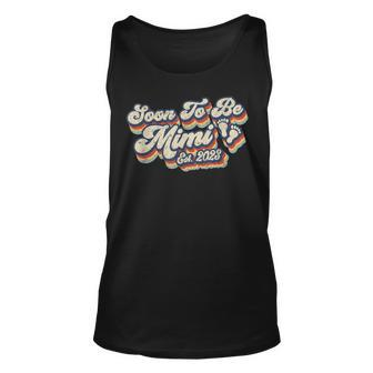 Retro Vintage Soon To Be Mimi 2023 New First Time Grandma Unisex Tank Top - Seseable