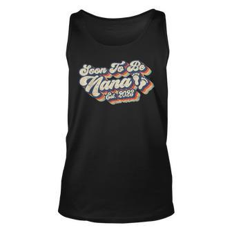 Retro Vintage Soon To Be Nana 2023 New First Time Grandpa Unisex Tank Top - Seseable