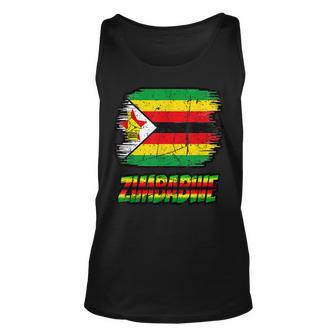 Retro Zimbabwe Zimbabwe Flag Souvenir Harare Unisex Tank Top - Thegiftio UK