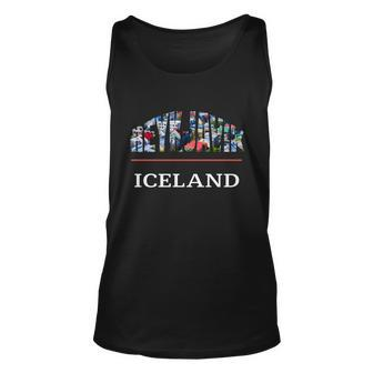 Reykjavik Iceland Travel Souvenirs City Photography Tshirt Men Women Tank Top Graphic Print Unisex - Thegiftio UK