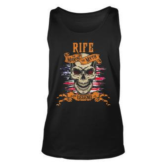 Rife The Man The Myth The Legend Personalized Last Name Unisex Tank Top - Seseable