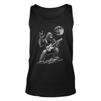 Rock On Bigfoot Sasquatch Loves Rock And Roll Bigfoot Tank Top | Mazezy