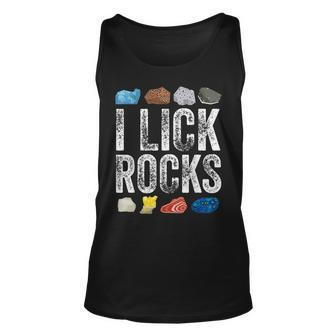 Rock Collecting I Lick Rocks Collector Geology Geologist Unisex Tank Top | Mazezy
