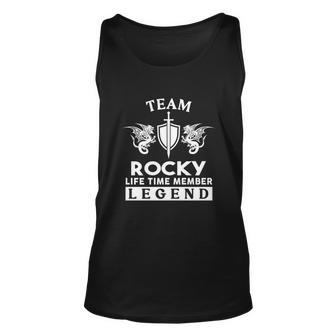 Rocky Name - Rocky Legend Lifetime Member Unisex Tank Top - Seseable