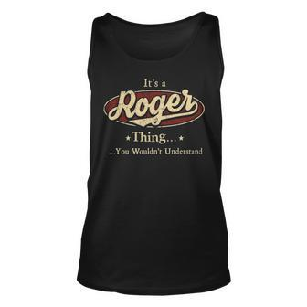 Roger Personalized Name Gifts Name Print S With Name Roger Unisex Tank Top - Seseable