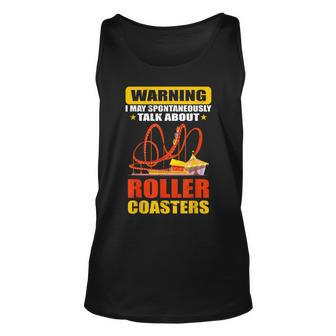 Roller Coaster Designs | Roller Coaster Loving Peoples Unisex Tank Top | Mazezy