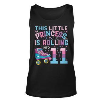 Roller Skate 11Th Birthday 11 Year Old Girl Party Unisex Tank Top | Mazezy